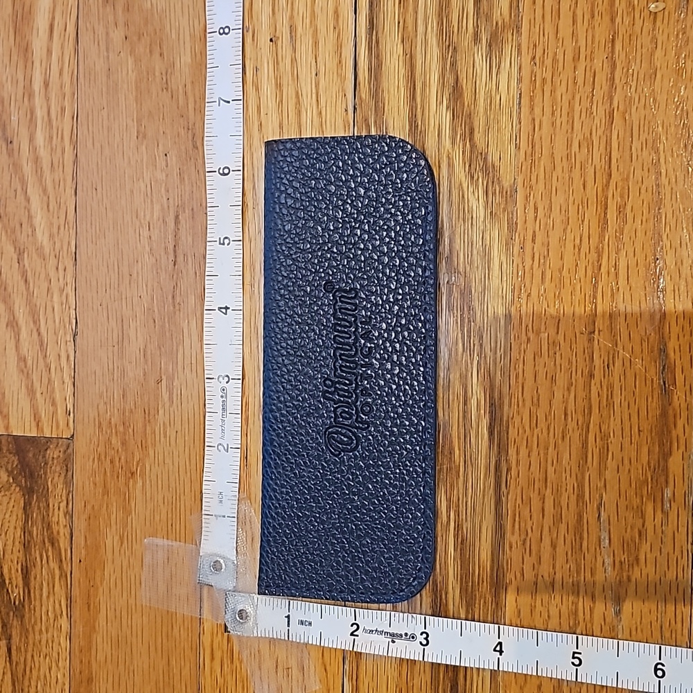 Thin readers navy blue faux leather glasses case
